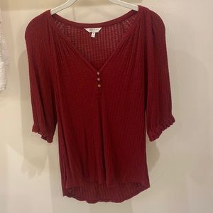 Lucky Brand size extra small burgundy soft blouse